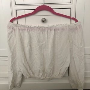 Brandy Melville off-the-shoulder white top